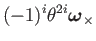 $\displaystyle (-1)^{i}\theta^{2i}\boldsymbol{\omega}_{\times}$